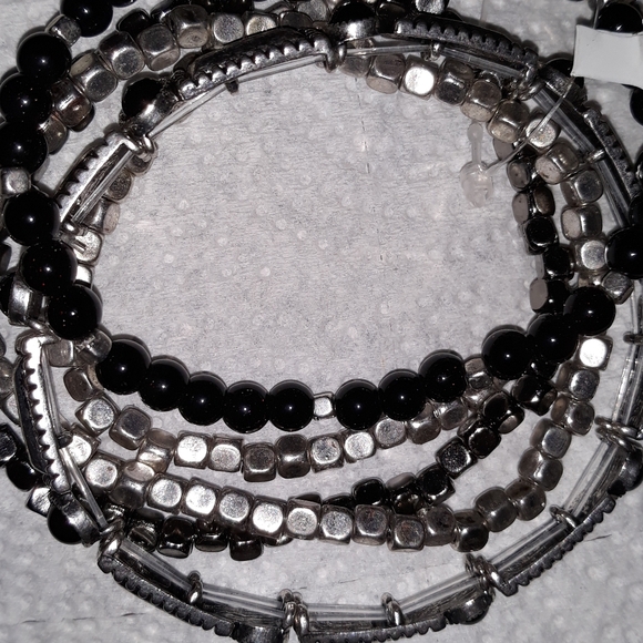 3PC Mix Beads Stretch Bracelet New - Picture 3 of 5